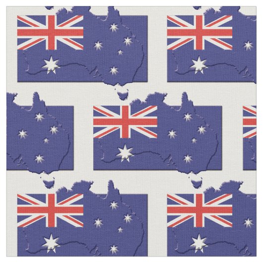 AUSTRALIEN Flag Map Kontur Stoff (Nahaufnahme)