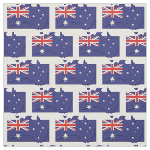AUSTRALIEN Flag Map Kontur Stoff