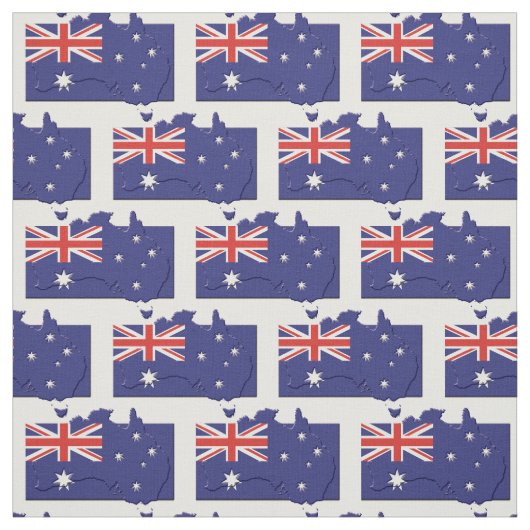 AUSTRALIEN Flag Map Kontur Stoff (Muster)