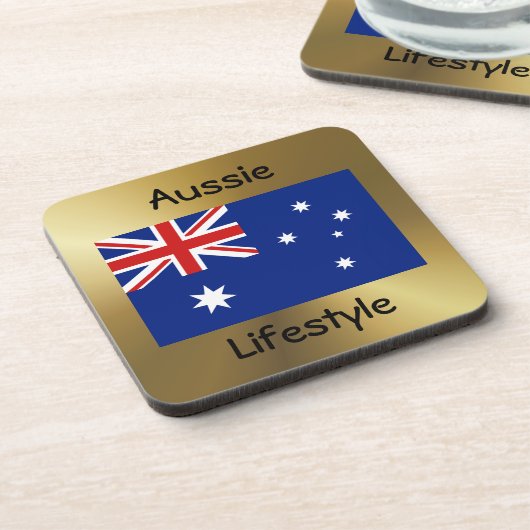 Australien Flag+Text-Untersetzer Untersetzer (Linke Seite)
