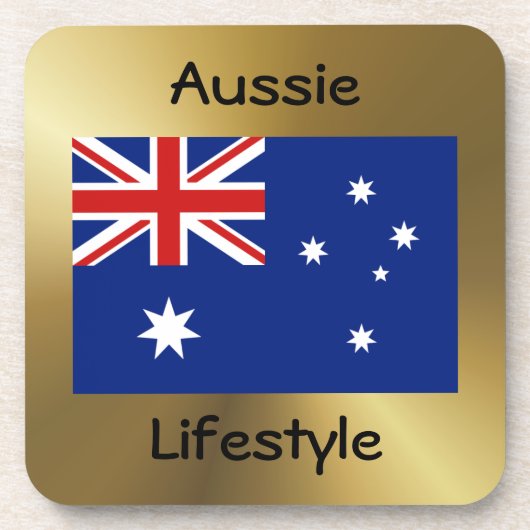 Australien Flag+Text-Untersetzer Untersetzer (Vorderseite)