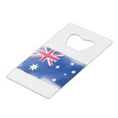 Australien-Flagge Ausblendung Geldbeutel Flaschenöffner (Rückseite Schrägansicht)