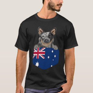 Australien Flagge Australian Cattle Dog Hund In Ta T-Shirt