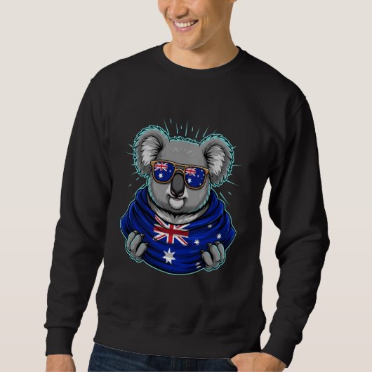 Australien-Flagge Australischer Koala Sweatshirt (Vorderseite)