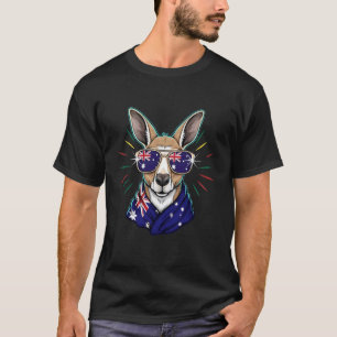 Australien Flagge Australisches Känguru T-Shirt