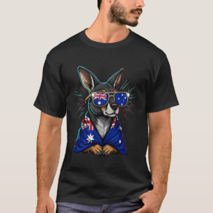 Australien Flagge Australisches Känguru T-Shirt