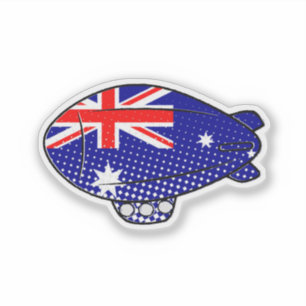 Australien Flagge Blimp Ballon in Blue Sky Custom Aufkleber