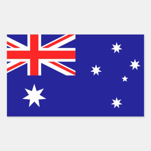 Australien: Flagge des australischen Aufklebers Rechteckiger Aufkleber (Vorderseite)