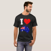 Australien Flagge für Australien I Liebe Australie T-Shirt (Vorne ganz)