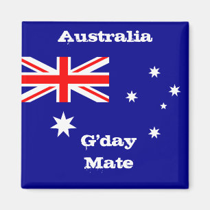 Australien Flagge & G'day Mate, Urlaub /Sportfans Magnet