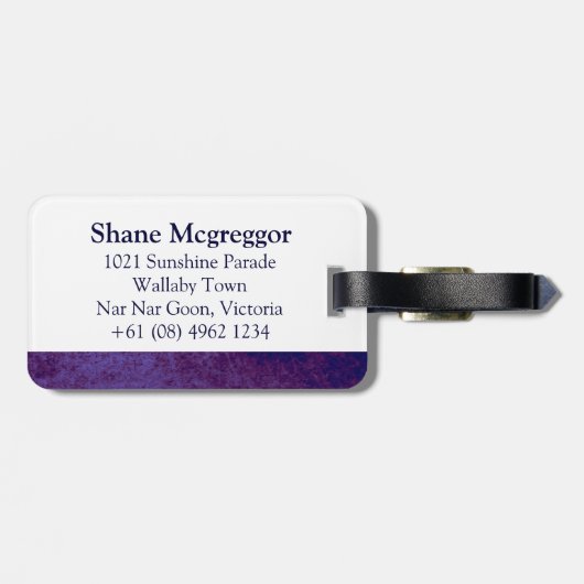 Australien Flagge Gepäckanhänger (Rückseite horizontal)