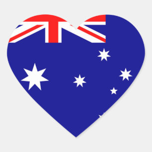 Australien-Flagge Herz-Aufkleber