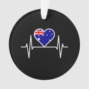 Australien-Flagge Herzschlag Ornament