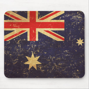 Australien-Flagge im Vintage-Design Mousepad