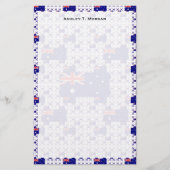 Australien Flagge in mehreren farbenfrohen Ebenen Briefpapier (Vorderseite)