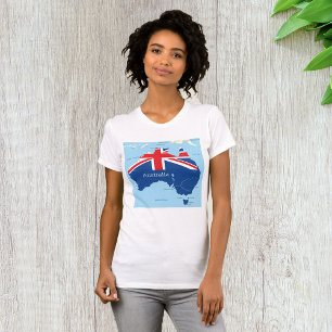 Australien Flagge Karte Silhouette T-Shirt