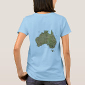 Australien-Flagge + Karte + Text-T - Shirt (Rückseite)