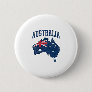 Australien Flagge Karte Vintage abgenutzt Grafik_1 Button