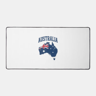 Australien Flagge Karte Vintage abgenutzt Grafik_1 Schreibtischunterlage