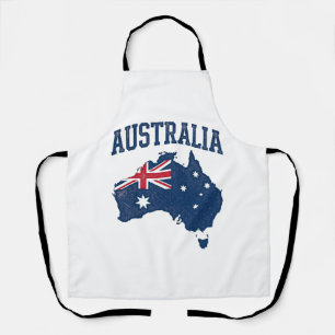 Australien Flagge Karte Vintage abgenutzt Grafik_1 Schürze