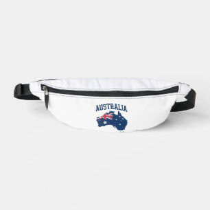 Australien-Flagge Karte Vintage-Distressed-Grafik_ Bauchtasche