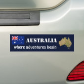 Australien-Flagge + Karten-Autoaufkleber Autoaufkleber (Auf Auto)