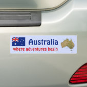 Australien-Flagge + Karten-Autoaufkleber Autoaufkleber (Auf Auto)