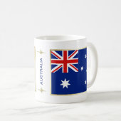 Australien-Flagge + Karten-Tasse Kaffeetasse (VorderseiteRechts)