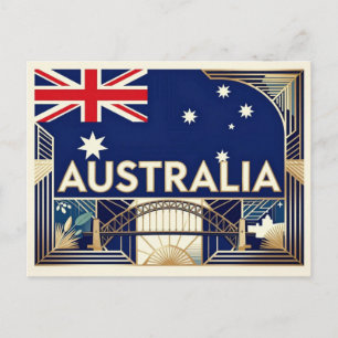 AUSTRALIEN Flagge Luxus Nationale Identität Postkarte