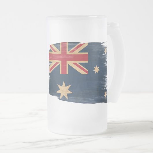 Australien-Flagge Mattglas Bierglas (VorderseiteRechts)