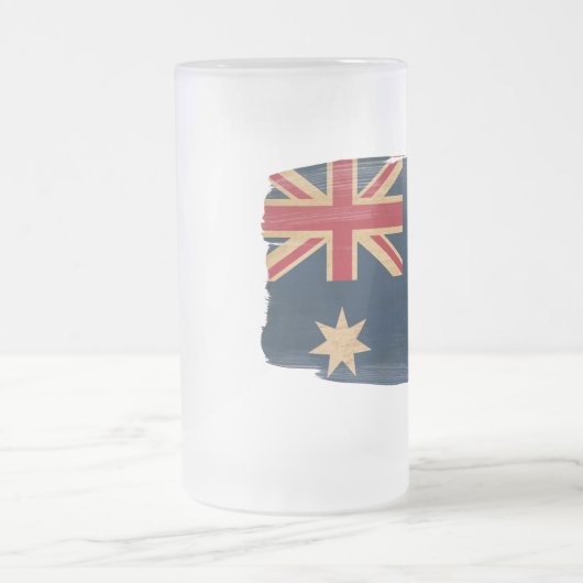 Australien-Flagge Mattglas Bierglas (Mittel)