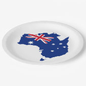 Australien-Flagge Pappteller (Schrägansicht)