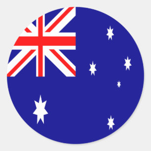 Australien-Flagge Runder Aufkleber