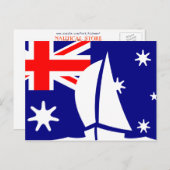 Australien Flagge Segelboot nautisch Postkarte (Vorne/Hinten)