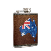 Australien-Flagge und Karte Flachmann (Rechts)