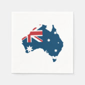 Australien Flagge und Karte Serviette (Vorderseite)