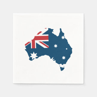 Australien Flagge und Karte Serviette