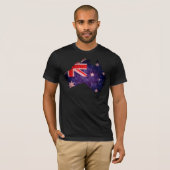 Australien - Flagge und Karten T-Shirt (Vorne ganz)