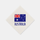 Australien - Flagge und Wort Serviette (Ecke)