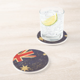 Australien-Flagge Vintage-Design-Unterlage Getränkeuntersetzer