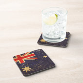 Australien-Flagge Vintage-Design-Untersetzer Getränkeuntersetzer (Rechte Seite)