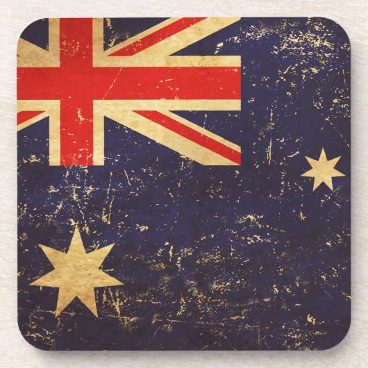 Australien-Flagge Vintage-Design-Untersetzer Getränkeuntersetzer (Vorderseite)