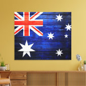 Australien Flagge Vintages Holz Leinwanddruck (Insitu (Wohnzimmer))