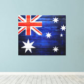 Australien Flagge Vintages Holz Leinwanddruck (Insitu (Holzboden))