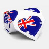 Australien Flaggen Farben Herzmuster Neck Tie Krawatte (Gerollt)