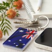 Australien-Flaggen-Gewebe Schlüsselanhänger (Vorderseite rechts)