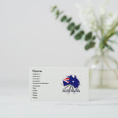 Australien-Flaggen-Karte 2,0 Visitenkarte (Stehend Vorderseite)