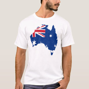 Australien-Flaggen-Karte T-Shirt