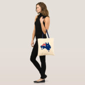 Australien-Flaggen-Karten-Taschen Tragetasche (Vorderseite (Model))