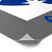 Australien Flaggen-Kutout-Grenze Poster (Ecke)